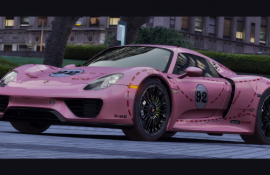 [2015Porsche 918 Spyder] Pink Pig Livery [4K]