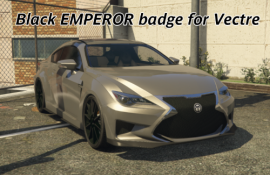Black EMPEROR badge for Vectre