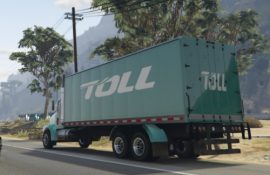 Toll curtain side truck
