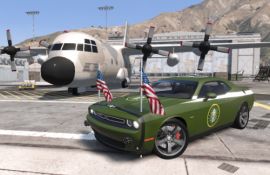 Military - Dodge Challenger (With flags and Guns)