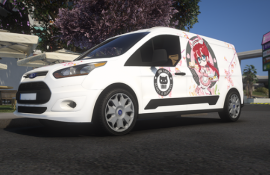 UWU cafe delivery livery for NotchApple's Ford Connect van