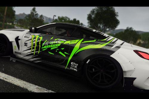 Multicolor Monster Energy Livery for BMW M8 Competition MANSAUG