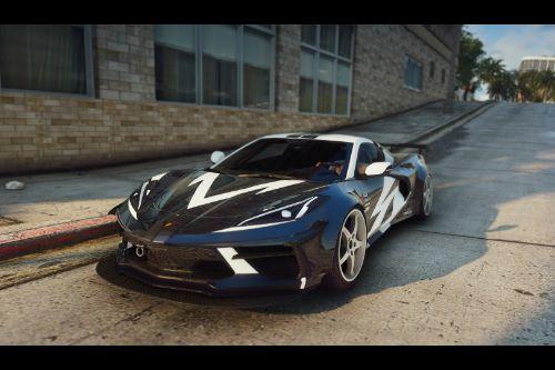 NFSMW Cross Based Livery for 2020 Chevrolet Corvette C8 Stingray