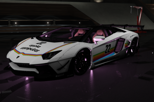 Retro Apple Paintjob for [YCA]Vsoreny's Lamborghini Aventador LP700-4 LibertyWalk