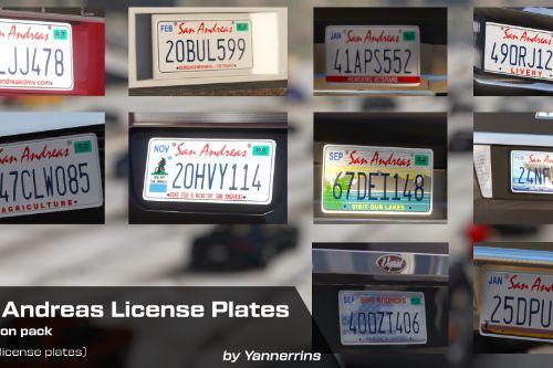 San Andreas License Plates Expansion Pack [Add-On | Cj24-Style]